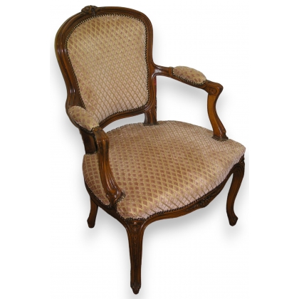 Fauteuil style Louis XV Cabriolet, en