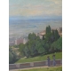 Tableau "Italie-Frascati", signé J. ODIER