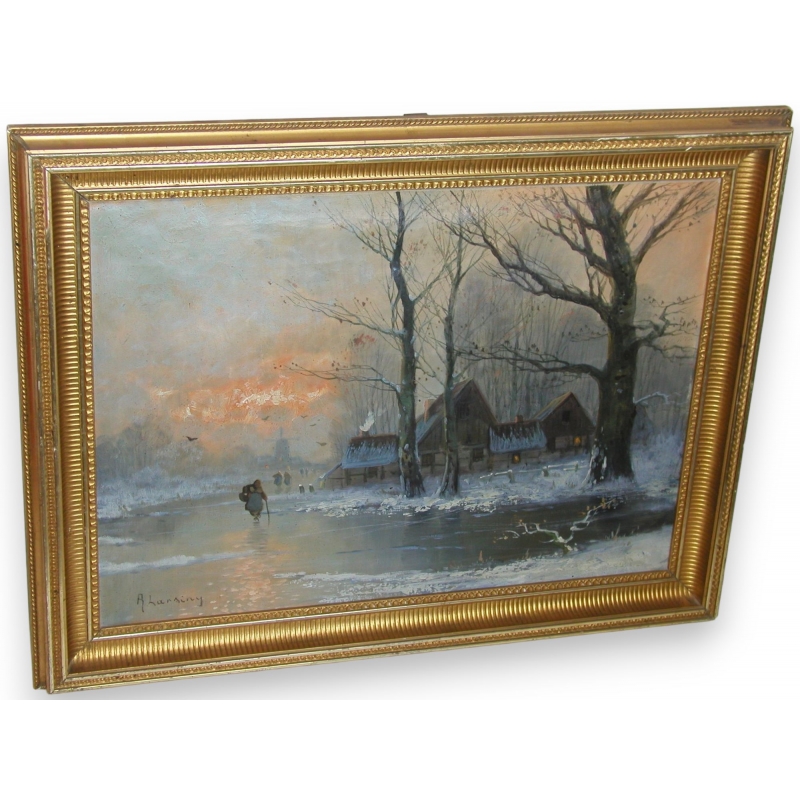 Tableau Peinture Paysage D'Hiver