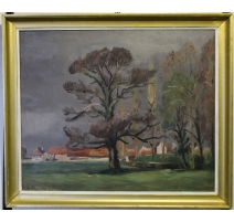 Painting "Landscape", signed ROUILLER.