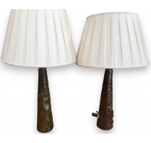 Paire de lampes coniques "Oeils en verre"