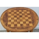 Oval chess table with one draw