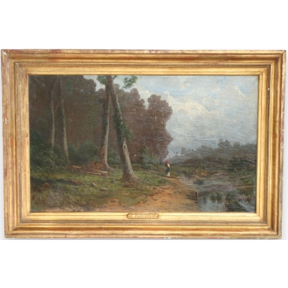 Painting "Landscapeby the rive