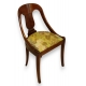 Chaise Gondole style Empire en merisier