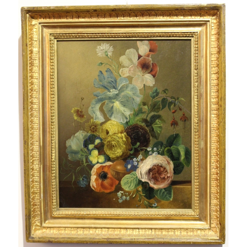 Peintures Tableau Bouquet De Fleurs Signé Jvd Waarden Moinat Sa Antiquités Décoration