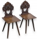 Pair of stools Alsacian.