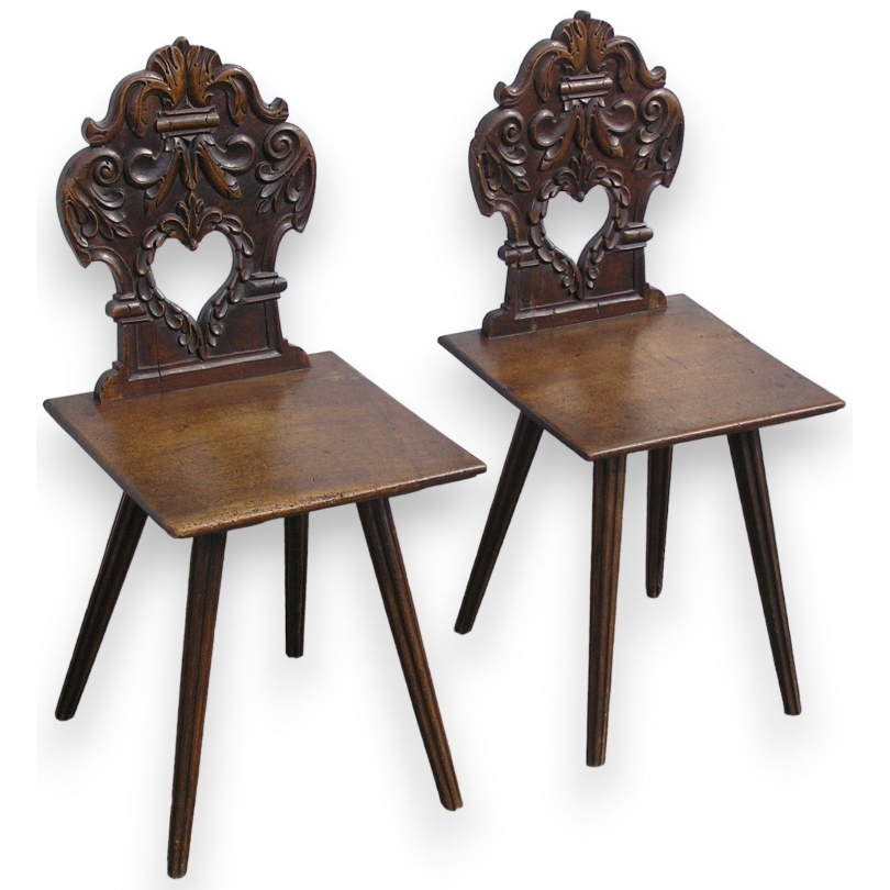 Pair of stools Alsacian.