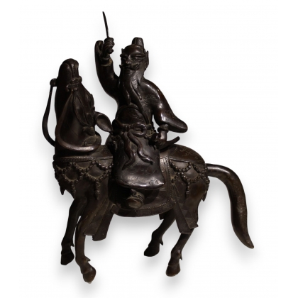 Bronze "Toba on his mule"