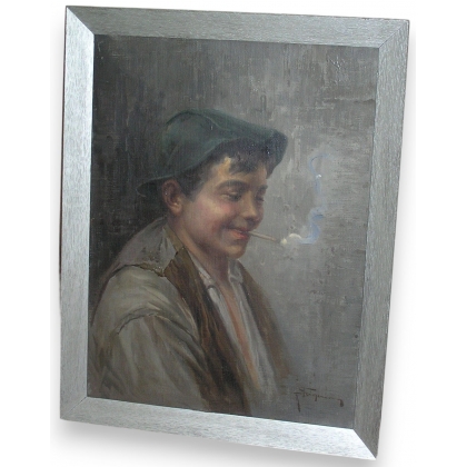 Tableau "Jeune homme", signé FRIGERIO