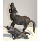 Bronze "Toba on his mule"