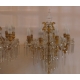 Set of 4 crystal candelabras w