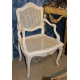 Pair of Régence armchairs, paited and caned.