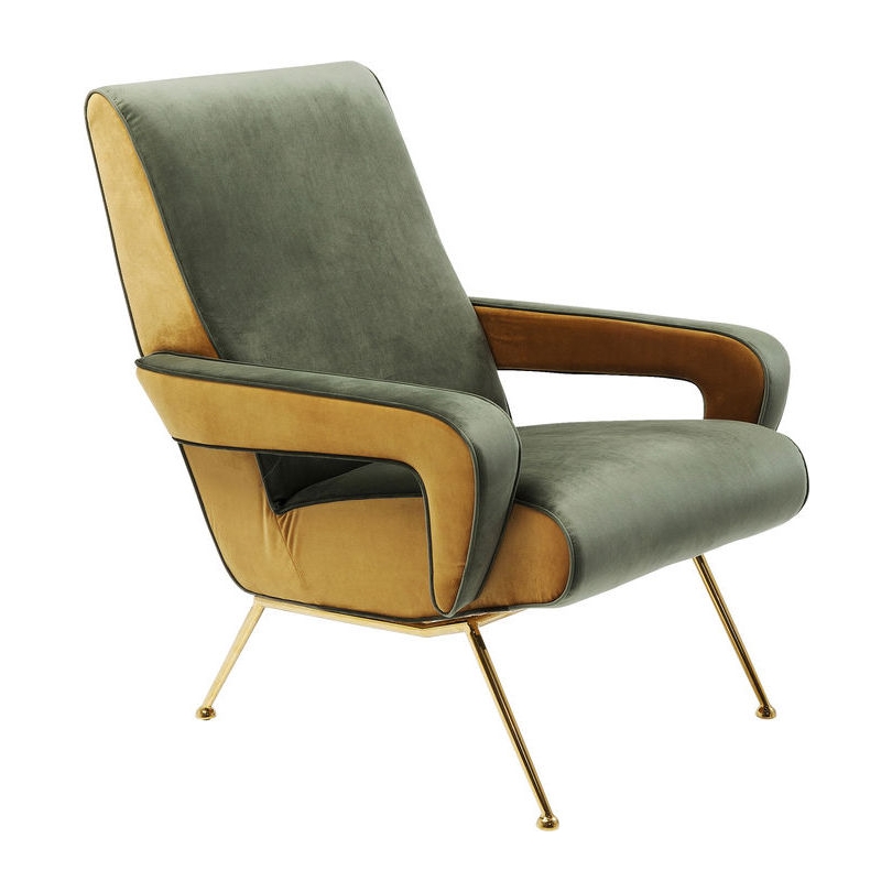 Fauteuil Luna haut dossier vert