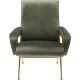 Fauteuil Luna haut dossier vert