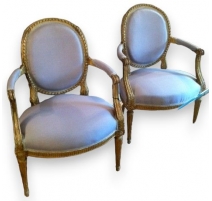 Paire de fauteuils Louis XVI.