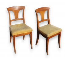 Paire de chaises Directoire à palmettes