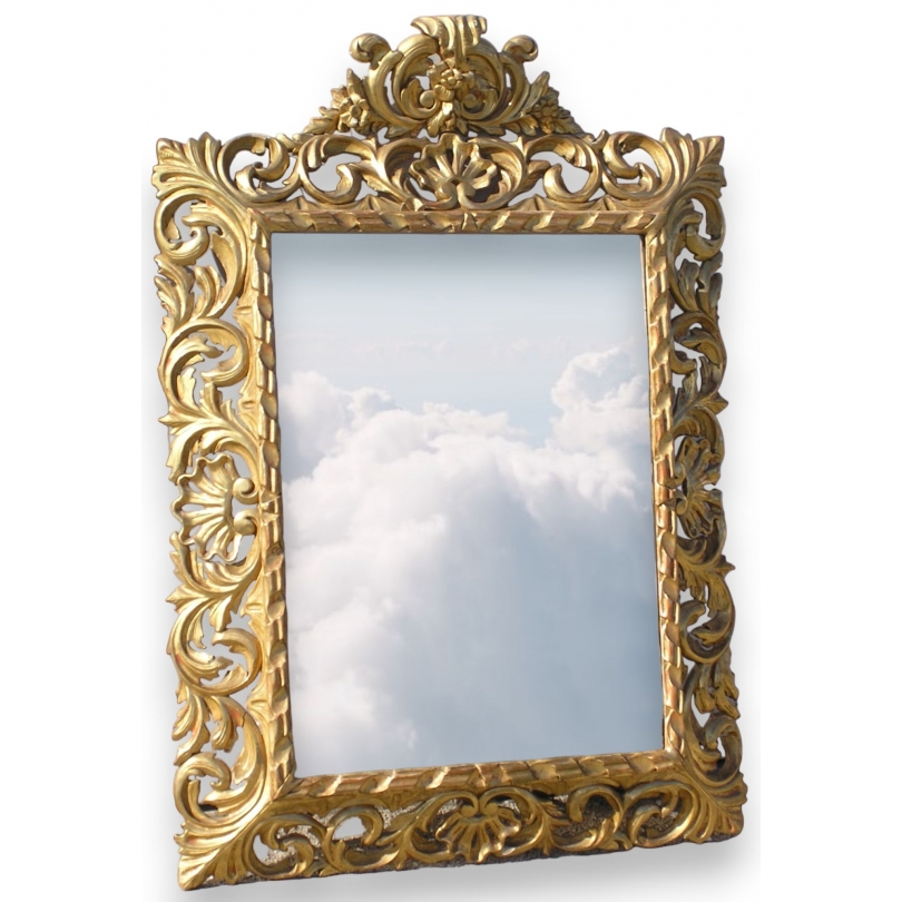 Baroque mirror rectangular wit