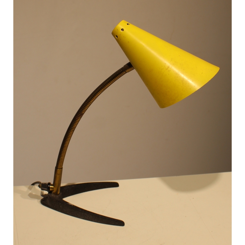 Lampe Vintage Abat Jour Emaille Jaune Moinat Sa Antiquites Decoration