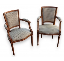 Paire de fauteuils style Louis XVI