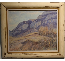 Tableau "Falaises" signé J. BLUMENTHAL