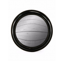 Grand miroir convexe cadre rond large noir