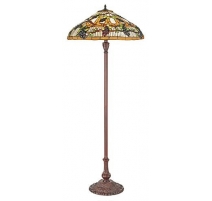 Lampadaire style Tiffany, abat-jour Raisins