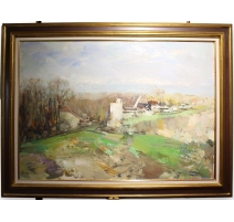 Tableau "Campagne Vaudoise" signé GROUNAUER