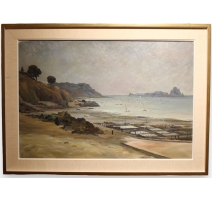 Tableau "Parc aux huitres Cancale" par KUNKLER