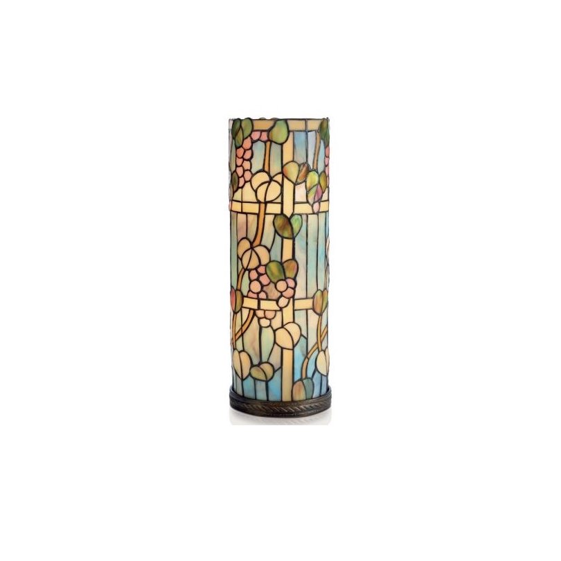 Lampe style Tiffany tube, décor Grapes de raisins