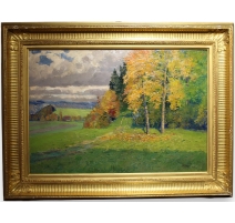 Tableau "Paysage d'automne" signé FÜRST 1918