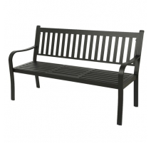 Banc de jardin Nottingham avec tablette, noir