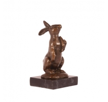 Bronze Lapin socle en marbre