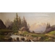 Tableau "Paysage de montagne" signé J. RIEGLER