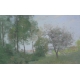 Pastel "Paysage" signé R. PIGUET