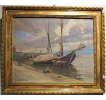 Tableau "La Rade" signée Louis BAUDIT 1926