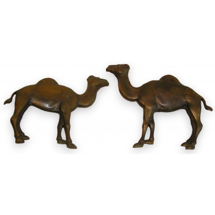 Pair of French "Camels" bronze