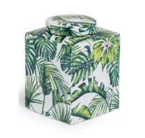 Boite carrée Feuilles tropicales, Grande