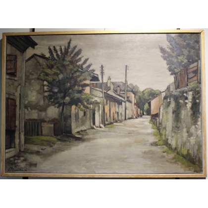 Tableau "Le Chemin" signé E. CHAMBON 35