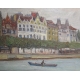 Tableau "Barque sur le Rhin" signé J. DUCOMMUN 43