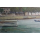 Tableau "Barque sur le Rhin" signé J. DUCOMMUN 43