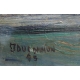 Tableau "Barque sur le Rhin" signé J. DUCOMMUN 43