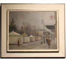 Tableau "Les Carrousels" signé E. MARTIN 46