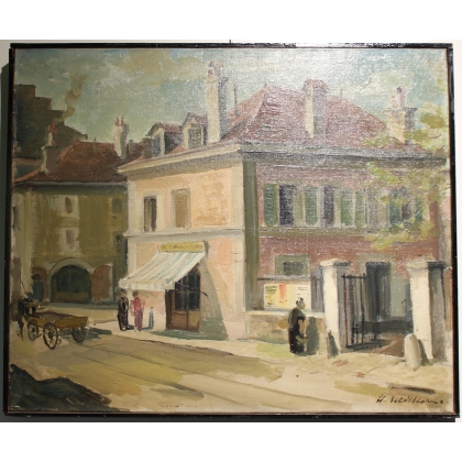 Tableau "Carouge" signé H. SCHOELLHORN