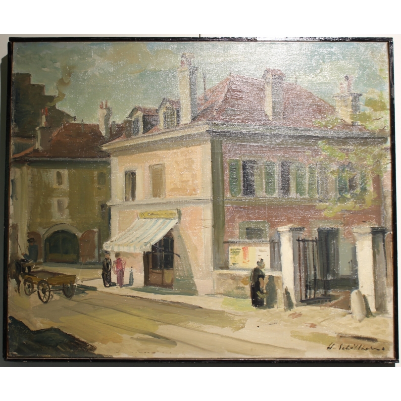 Tableau "Carouge" signé H. SCHOELLHORN