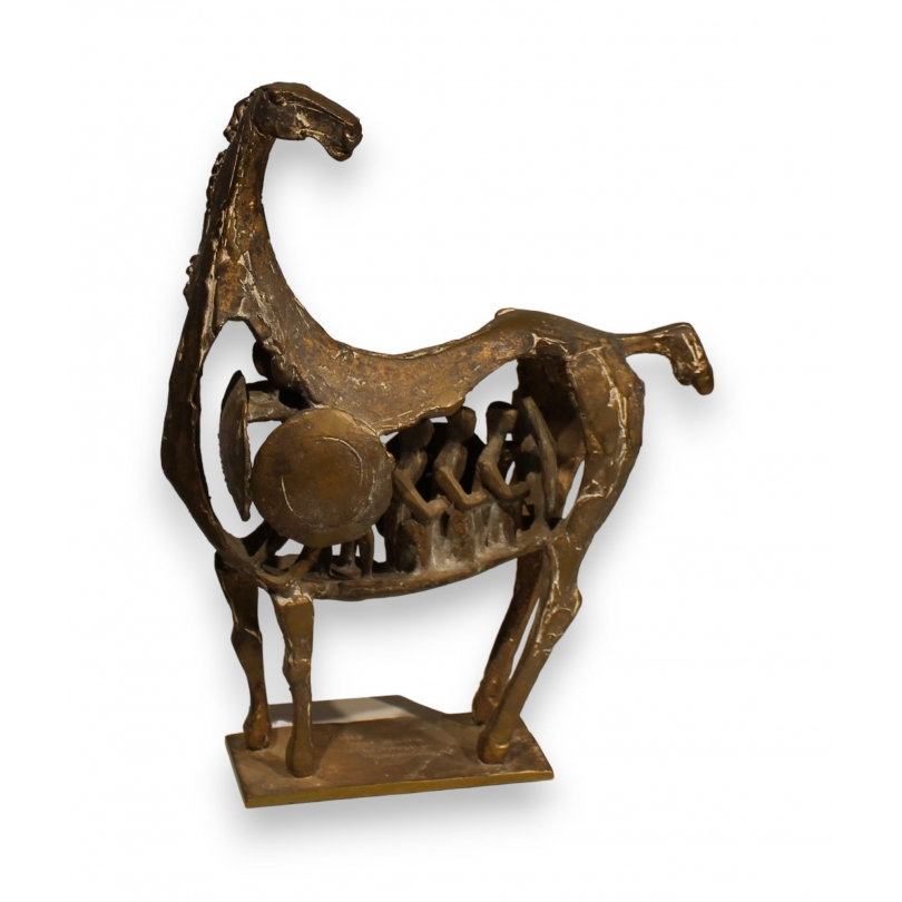 Bronze "Cheval de Troye" signé SIEBOLD