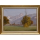 An oil on canvas Swiss "Rhone