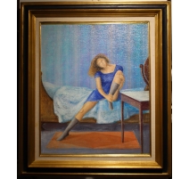 Tableau "Jeune fille" signé B. BERGER