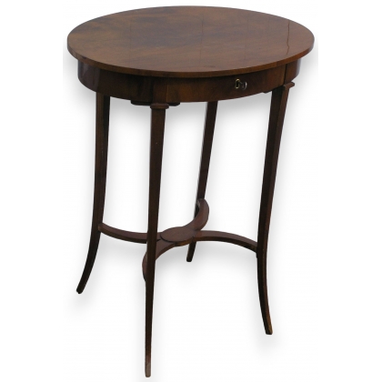 German oval pedestal table, ma