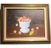 Tableau "Cerises" signé SLESINE