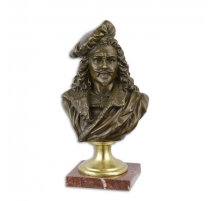 Bronze Buste "REMBRANDT", socle en marbre